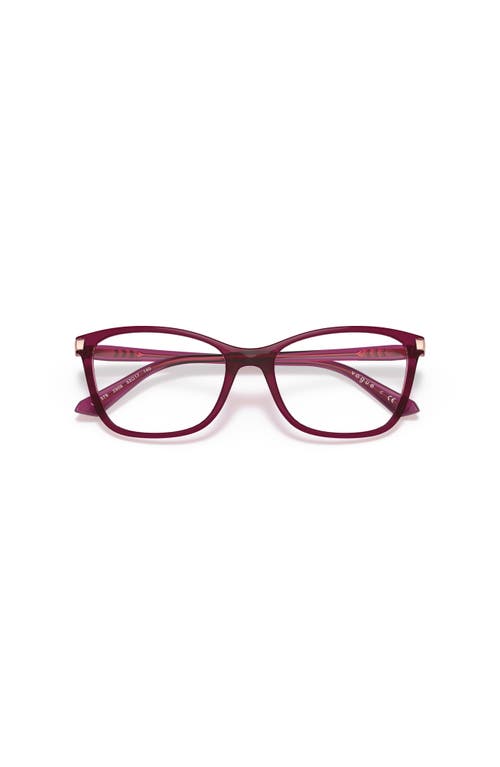 Vogue Eyewear 53mm Rectangle Optical Glasses In Purple