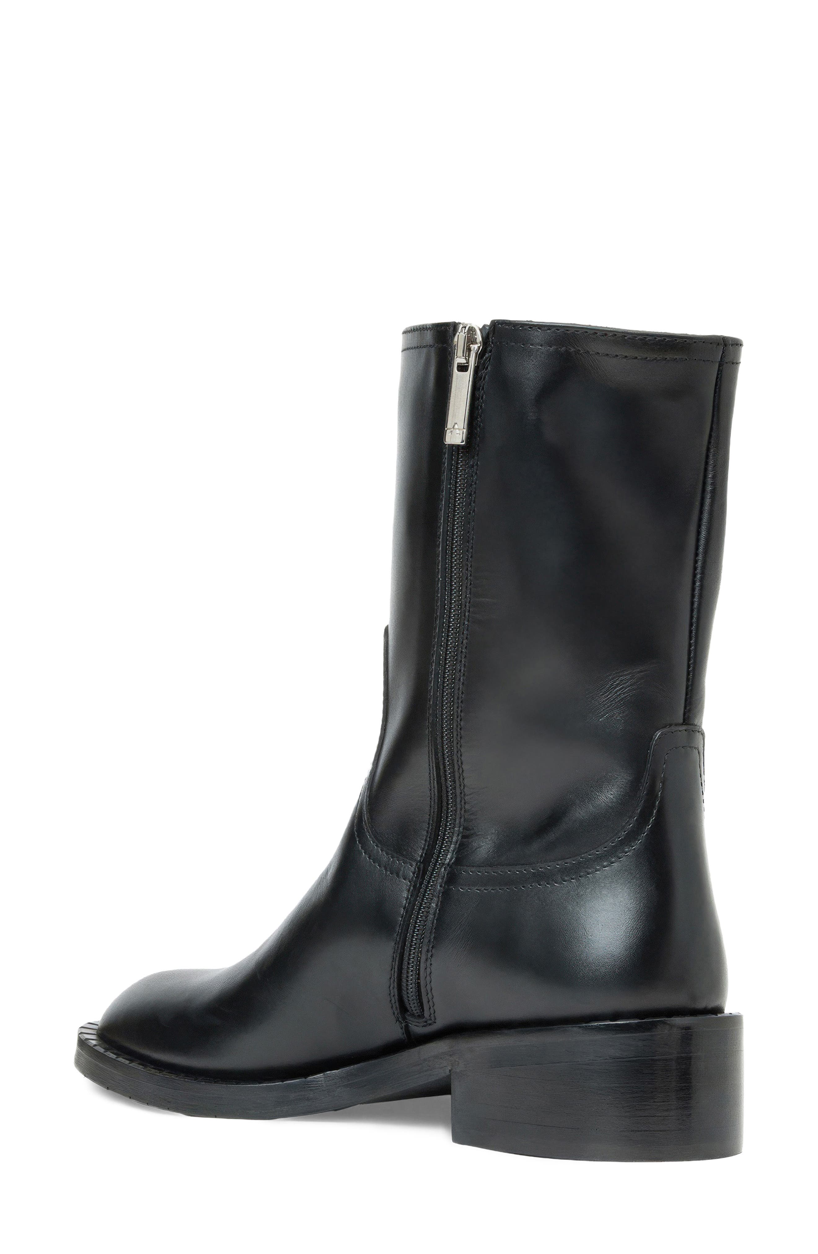 Georgetta Waterproof Leather Boot, Alternate, color, BLACK LEATHER