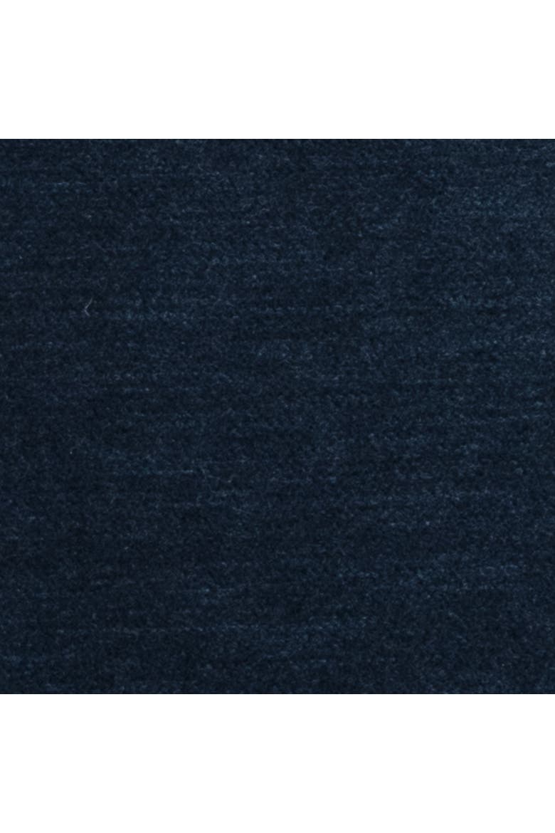 Luxe Velour Plush Chenille Indoor & Outdoor Woven Accent Pillow, Alternate, color, Indigo