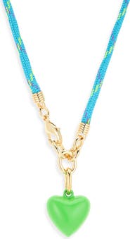 ROXANNE ASSOULIN The Happy Cord Heart Charm Necklace