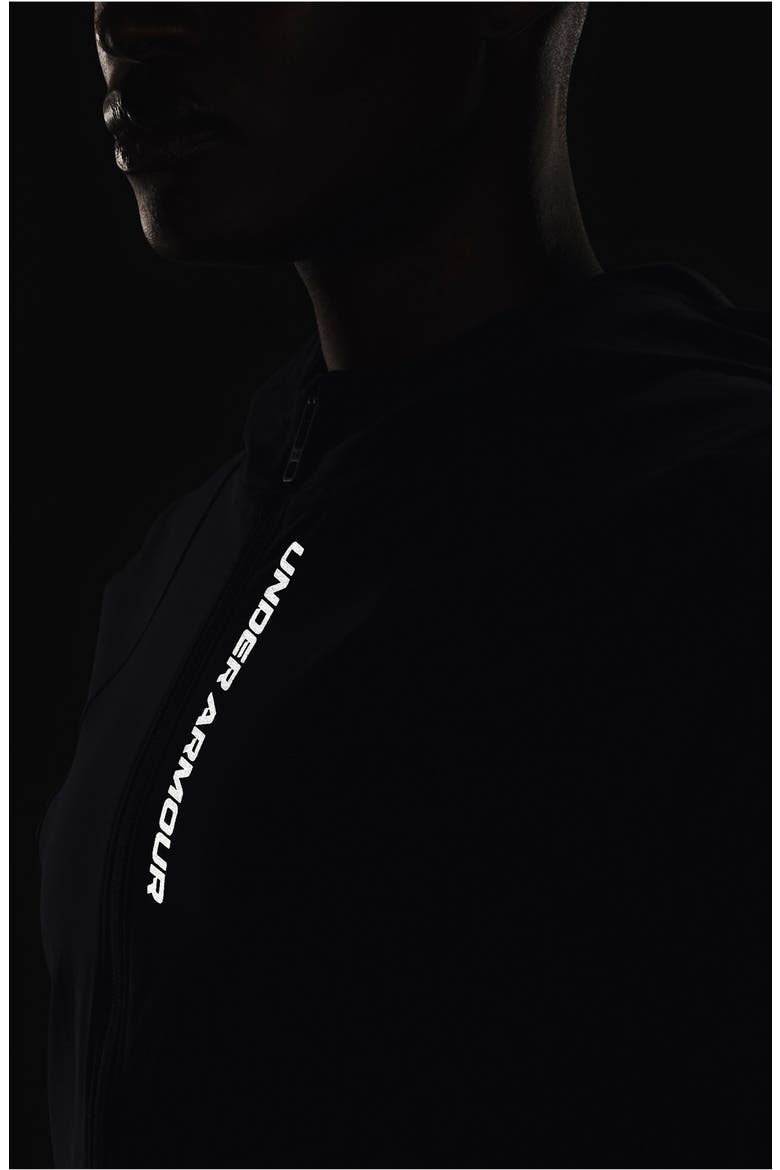 Outrun the Storm Water Resistant Hooded Jacket, Alternate, color, BLACK / REFLECTIVE