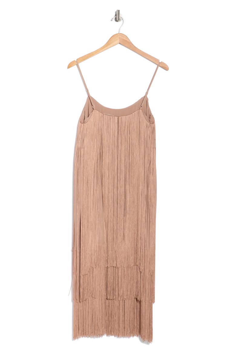 Taylen Fringe Midi Dress, Alternate, color, CHANTERELLE