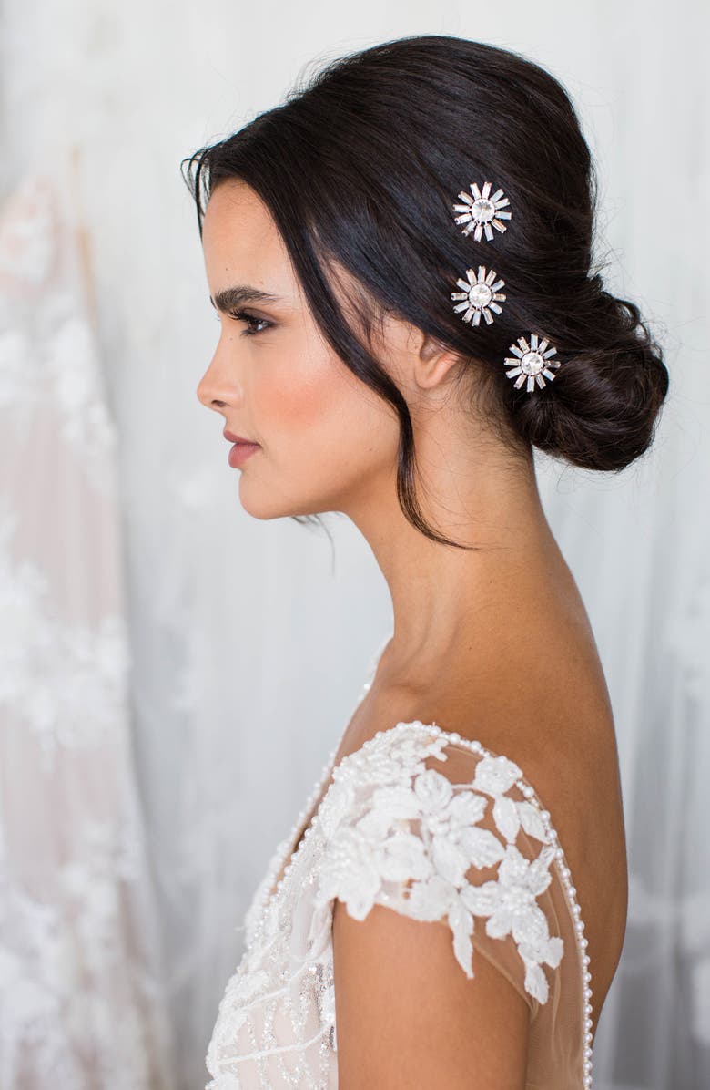 Brides & Hairpins Anais Set of 3 Combs, Alternate, color, Silver