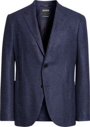 ZEGNA Trofeo Plaid Stretch Wool & Cashmere Sport Coat