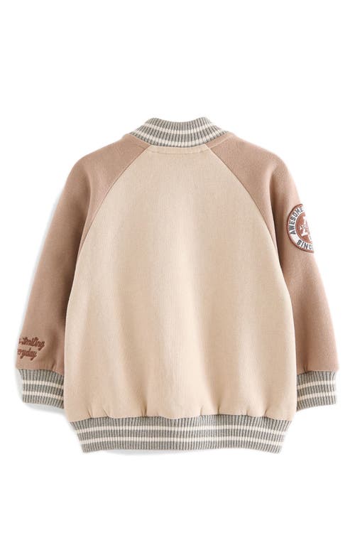 Next Kids' Varsity Jacket In Neutral