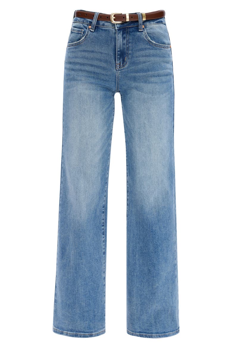 Mid Rise Wide Leg Jeans, Alternate, color, MEDIUM BLUE