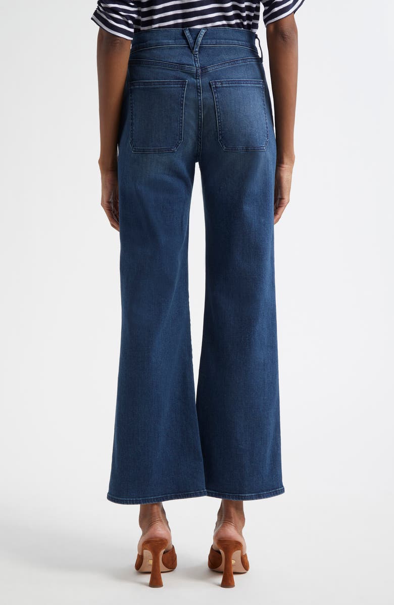 Veronica Beard Crosbie Loafer High Waist Patch Pocket Wide Leg Jeans, Alternate, color, 