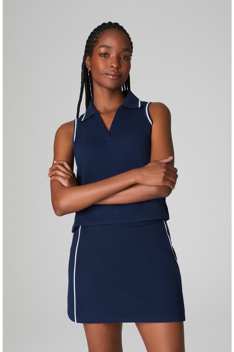 AirPique Sleeveless Polo, Alternate, color, TIMELESS NAVY