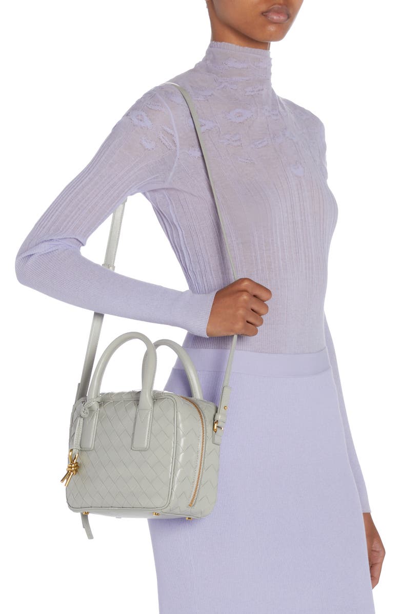 Bottega Veneta Mini Bauletto Intrecciato Lambskin Leather Handbag, Alternate, color,