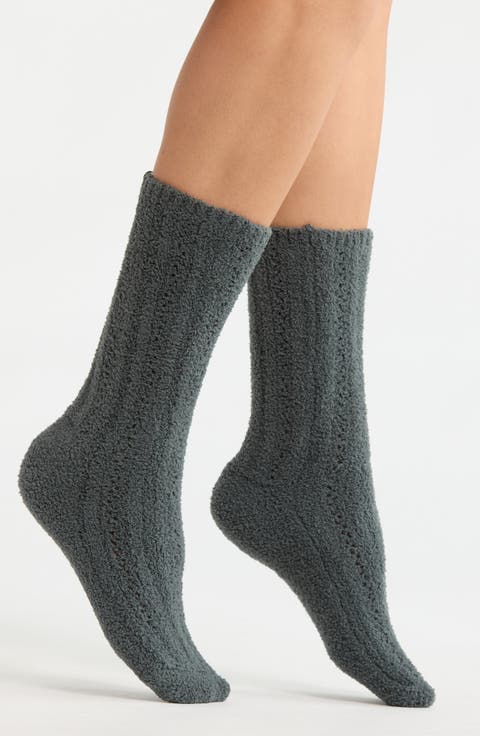 CozyChic® Pointelle Crew Socks