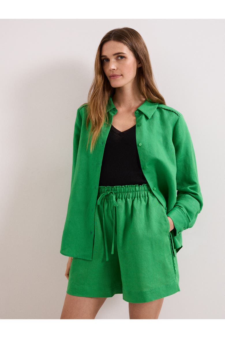 Sloane Linen Shirt, Main, color, Green