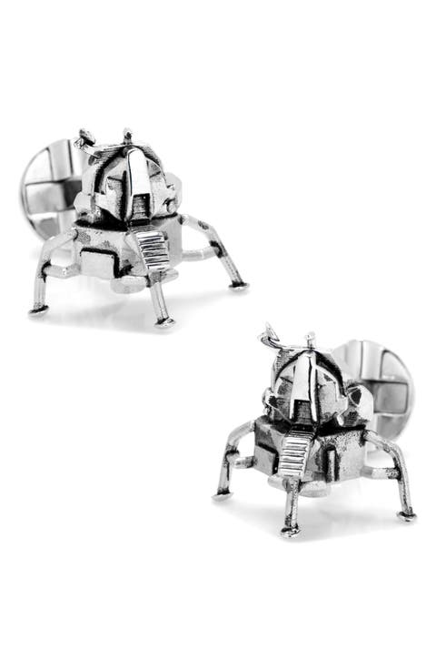 3D Moon Lander Cuff Links