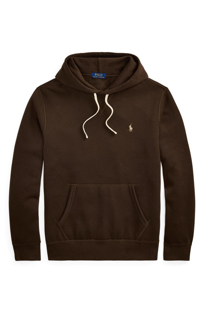 Polo Ralph Lauren Cotton Blend Fleece Hoodie, Alternate, color, Nutmeg Brown