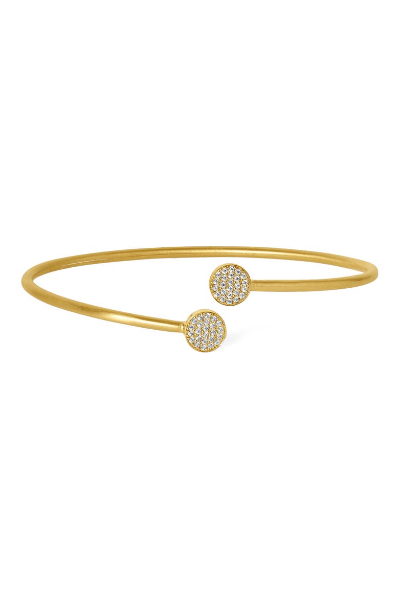 Mirabeaux Pavé Twist Bangle, Main, color, WHITE CZ/GOLD