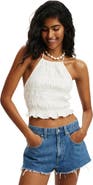 Cotton On Women's Multi Frill Detail Halter Top
