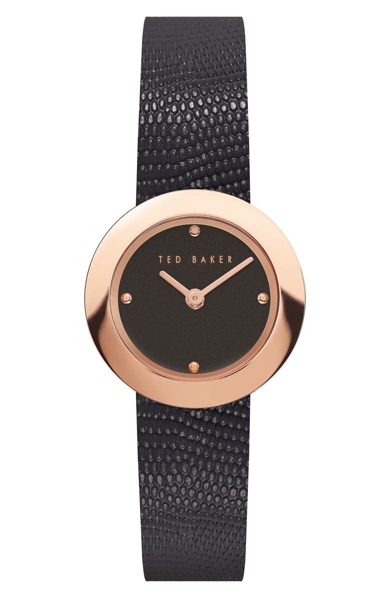 Ted Baker London Seerena Leather Strap Watch, 24mm, Main, color, 