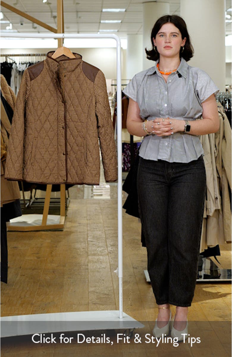 Houndstooth Quilted Barn Jacket, sales video thumbnail