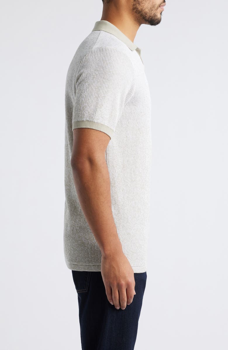 Robert Barakett Mission Hill Ombré Johnny Collar Polo, Alternate, color, Cream