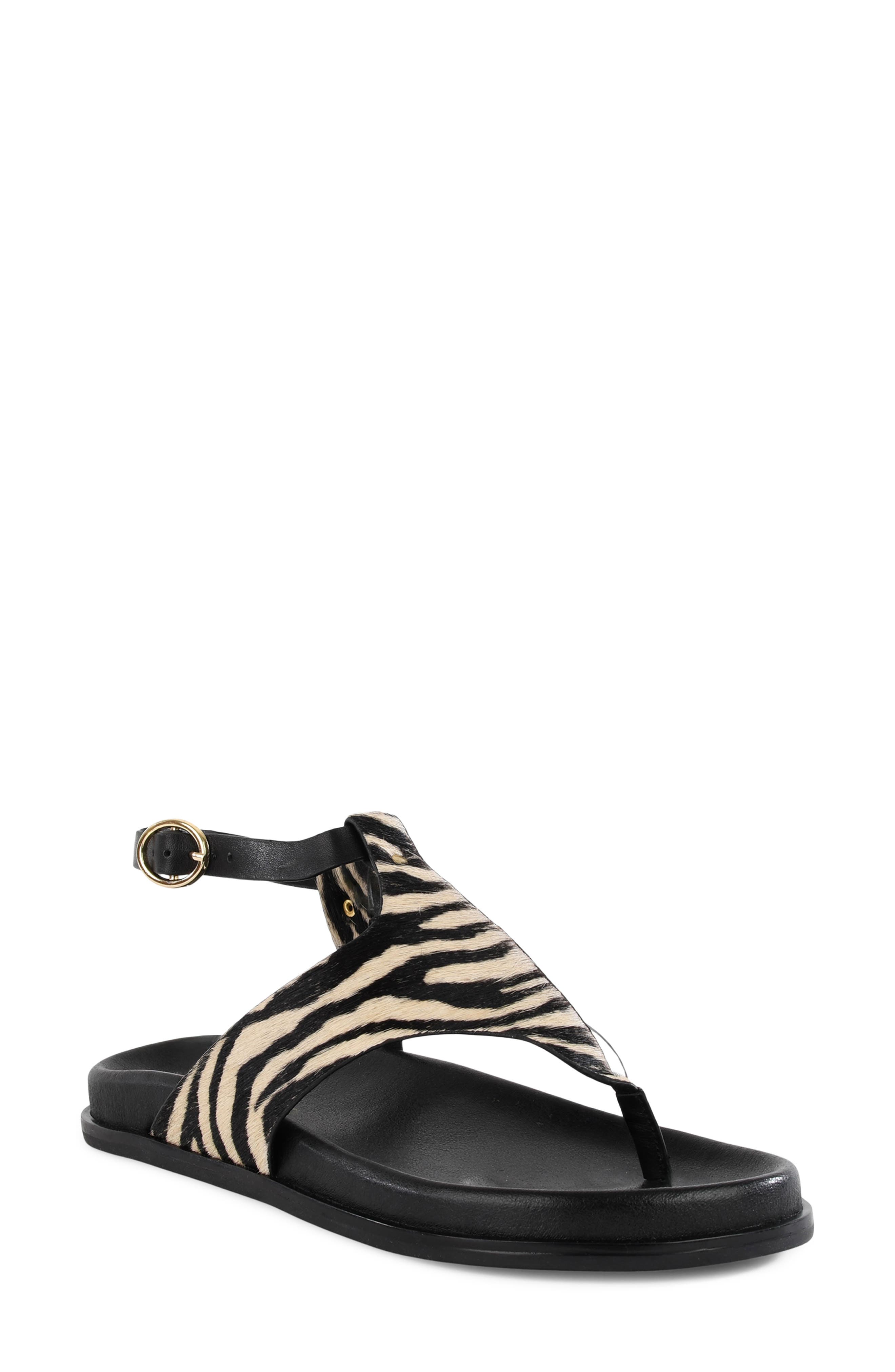 Seychelles In the Zone Ankle Strap Platform Sandal, Main, color, Zebra