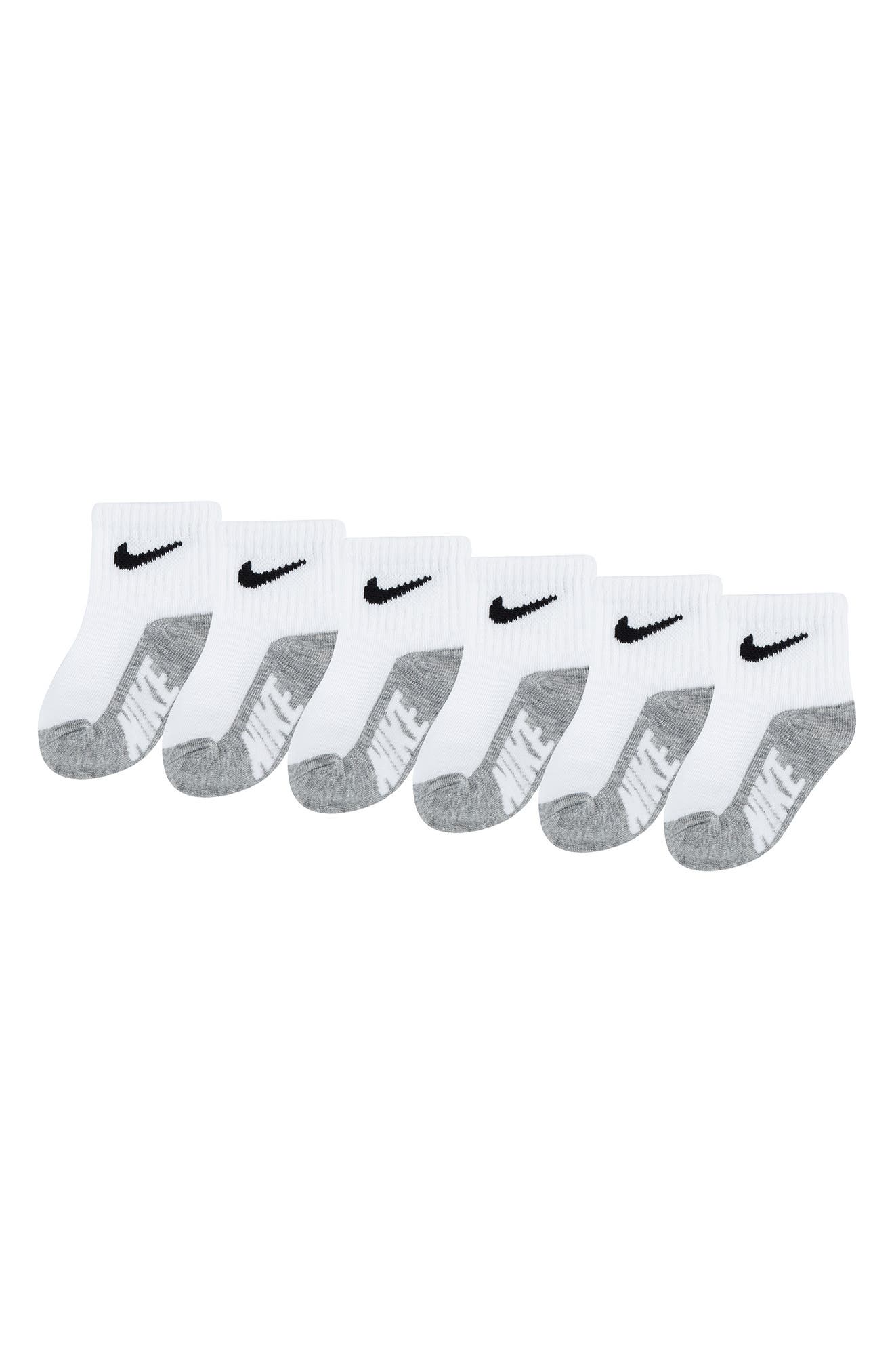 Nike Assorted 6-Pack Cotton Blend Socks (Baby)