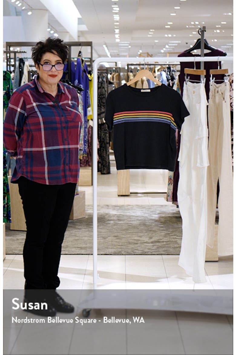 Easy Rainbow Stripe Crop T-Shirt video