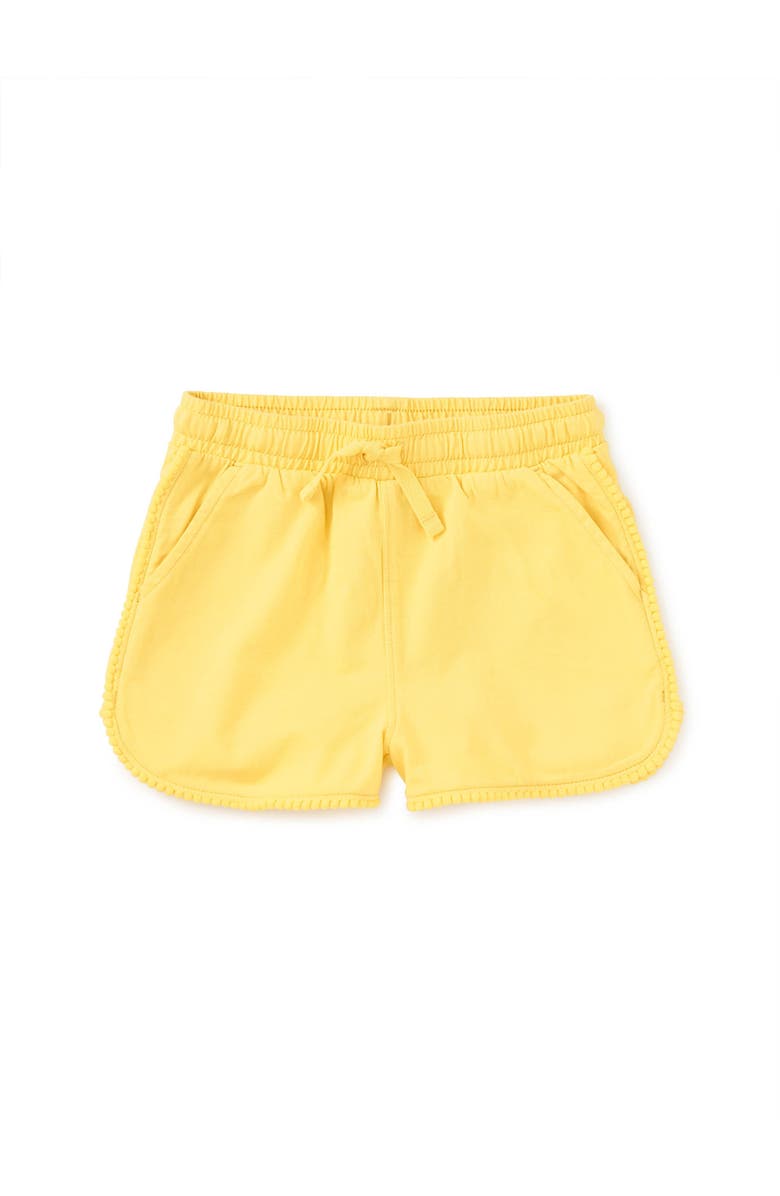Tea Collection Pom-Pom Shorts, Main, color, Forsythia