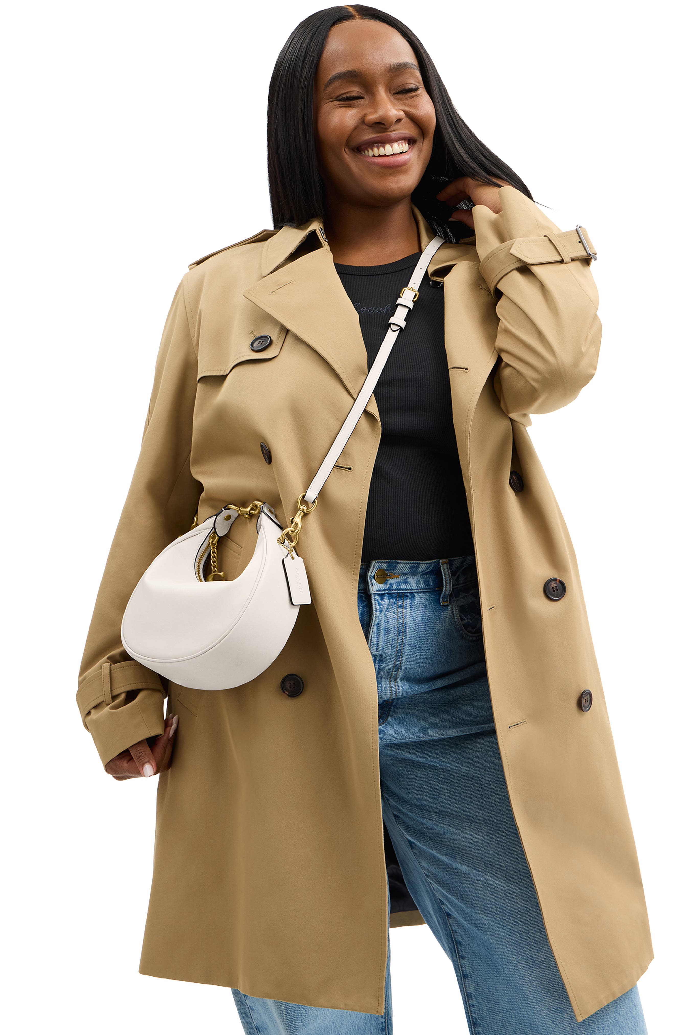 COACH Jonie 22 Glovetanned Leather Bag, Alternate, color, Chalk