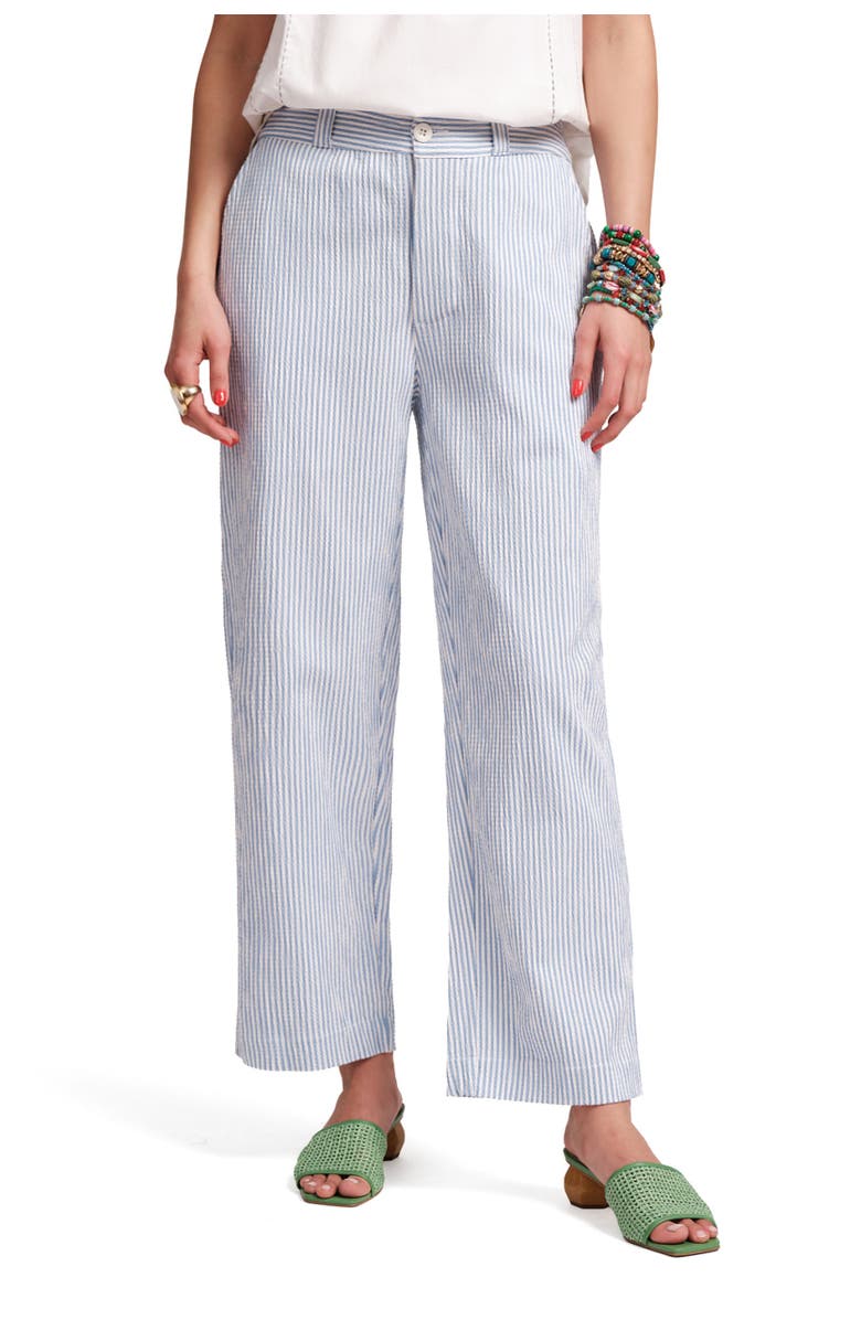 Frances Valentine Coleman Pant Stripe, Main, color, Light Blue/White