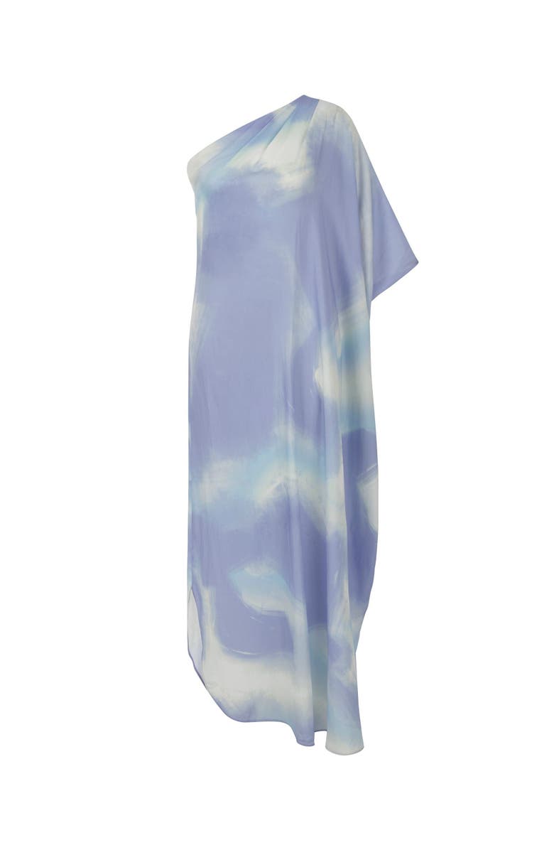 Nocturne One-Shoulder Cape Midi-Dress, Alternate, color,