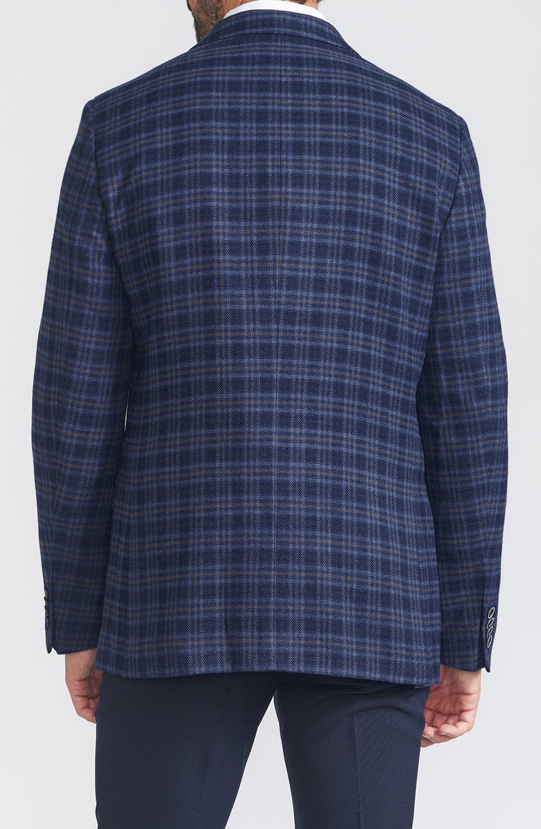 SAVILE ROW CO Plaid Sport Coat, Alternate, color, Navy