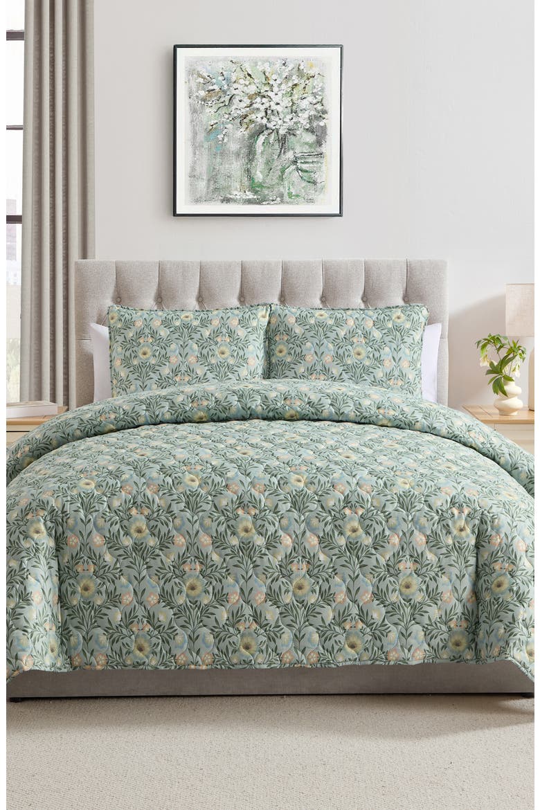 Whisper 3-Piece Quilt Set, Alternate, color, GREEN