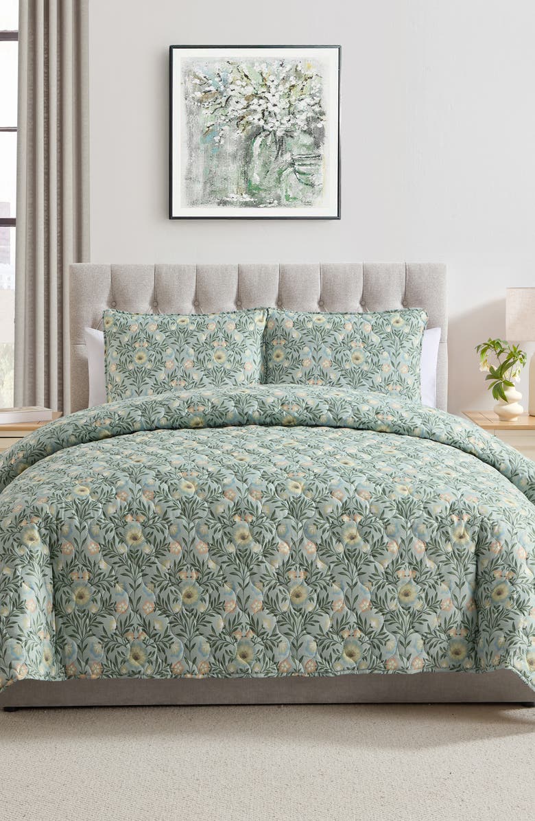 VCNY HOME Whisper 3-Piece Quilt Set, Alternate, color, Green