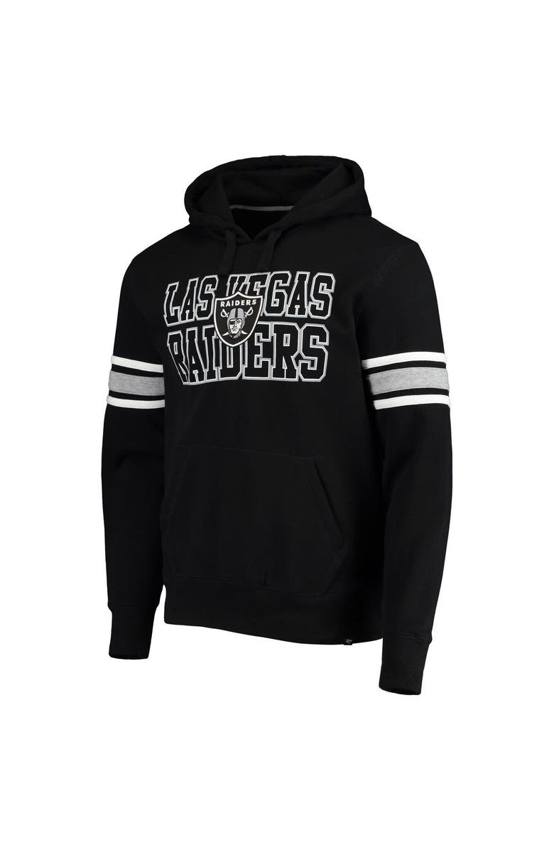 '47 Men's '47 Black Las Vegas Raiders Double Block Pullover Hoodie, Alternate, color, Black