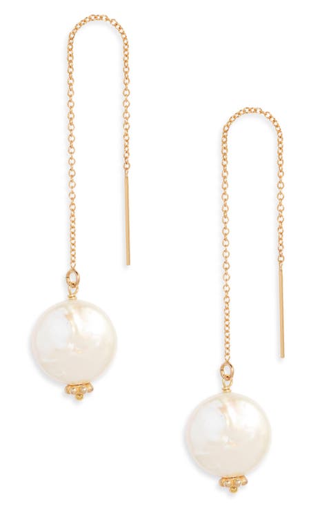 Brooklyn Freshwater Pearl Threader Earrings
