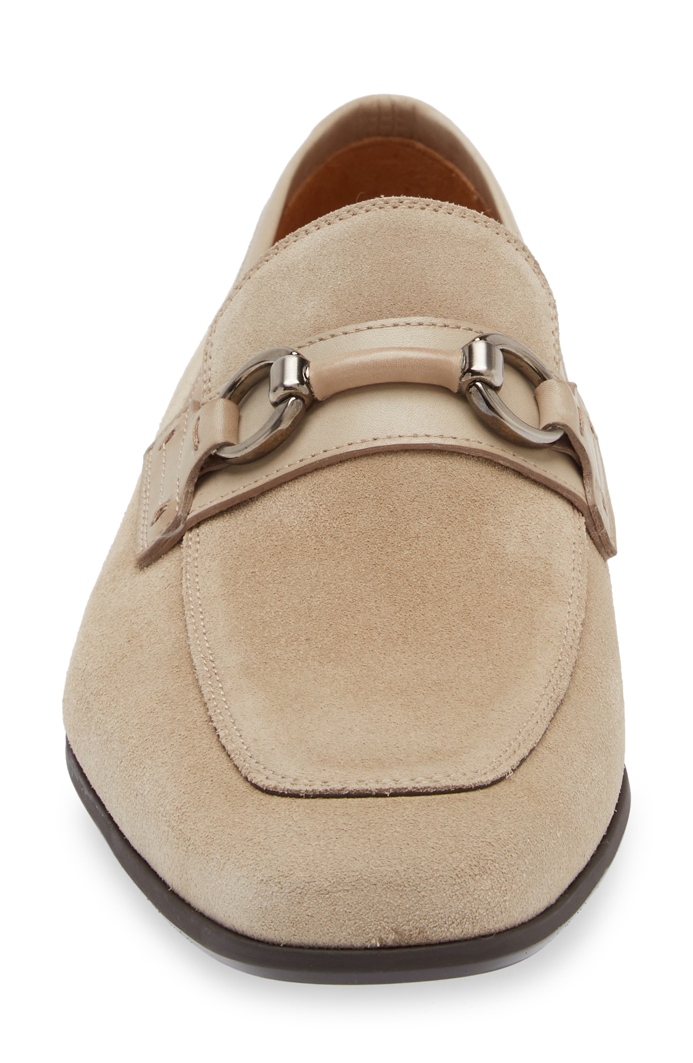 Magnanni Rafa Apron Toe Bit Loafer, Alternate, color, Cream/ Torba