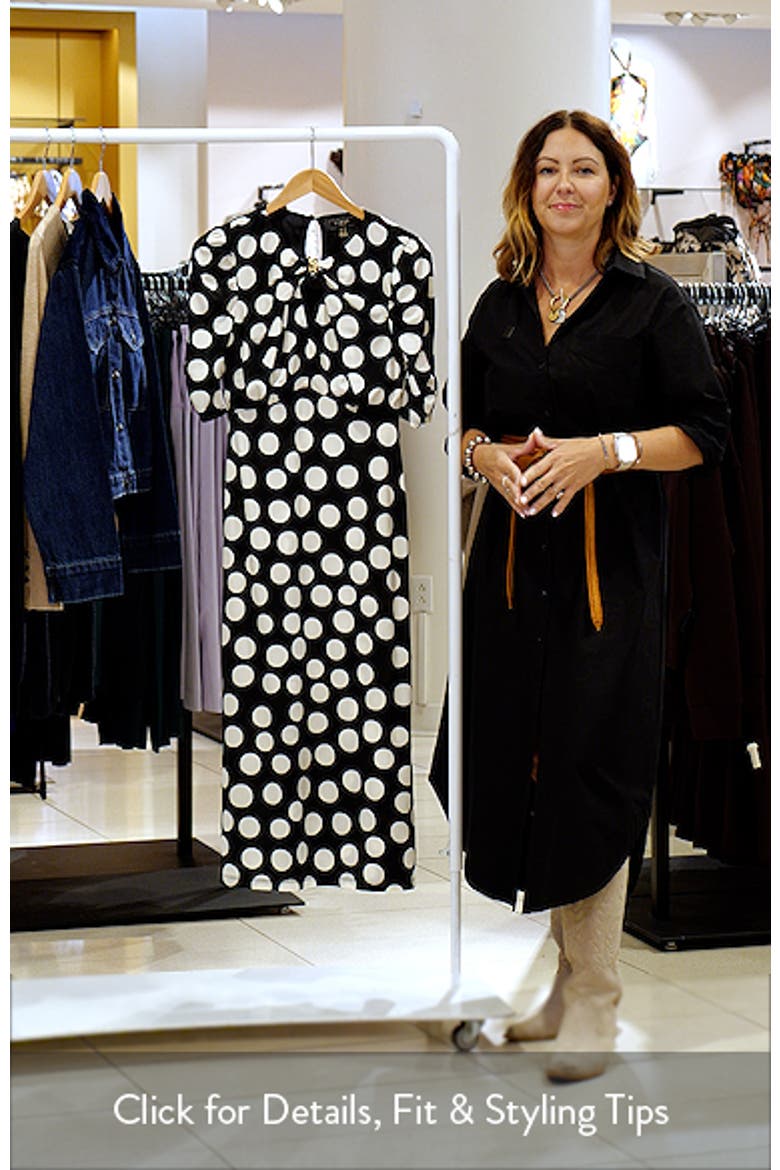 Spot Keyhole Midi Dress video