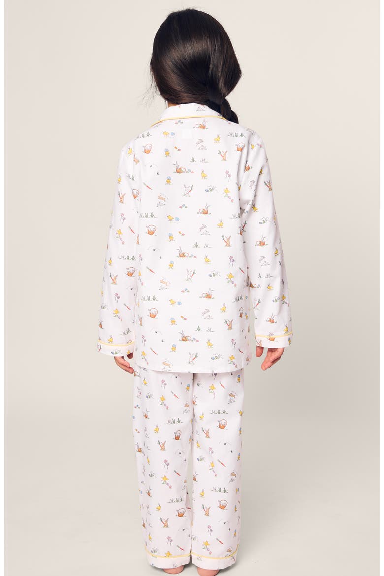 Kids' Easter Print Cotton Blend Twill Two-Piece Pajamas, Alternate, color, WHITE