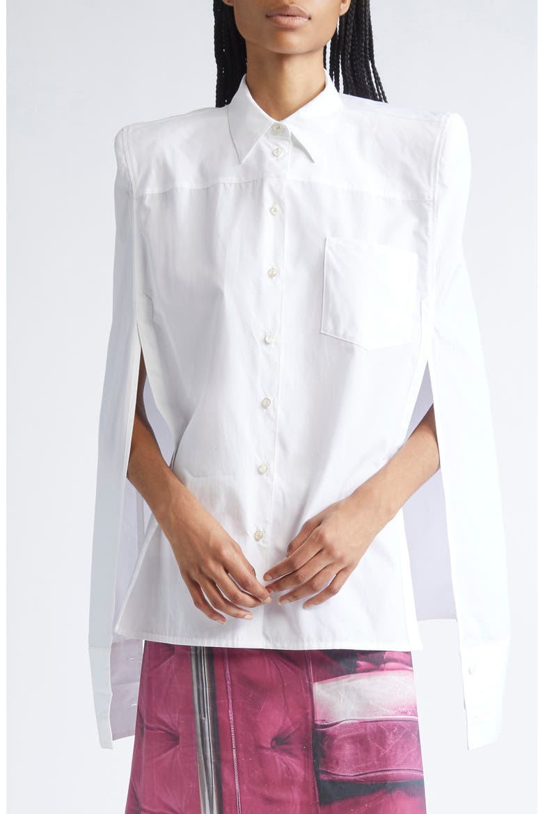 Corbusier Cape Shirt, Main, color, WHITE