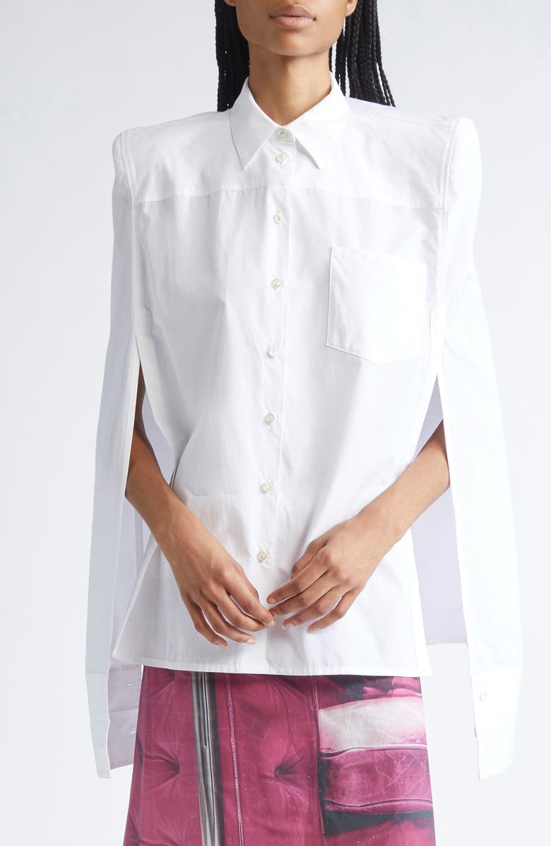 JULIE KEGELS Corbusier Cape Shirt, Main, color, White