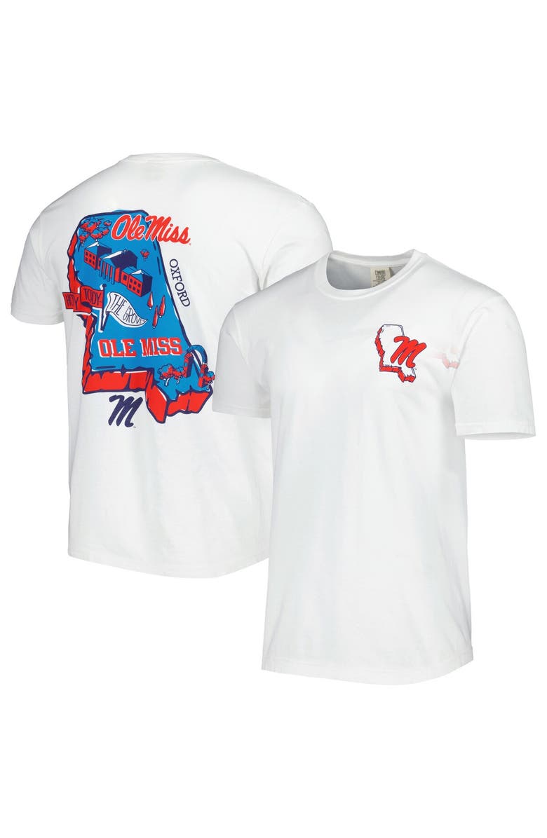 IMAGE ONE Men's White Ole Miss Rebels Hyperlocal T-Shirt, Main, color,