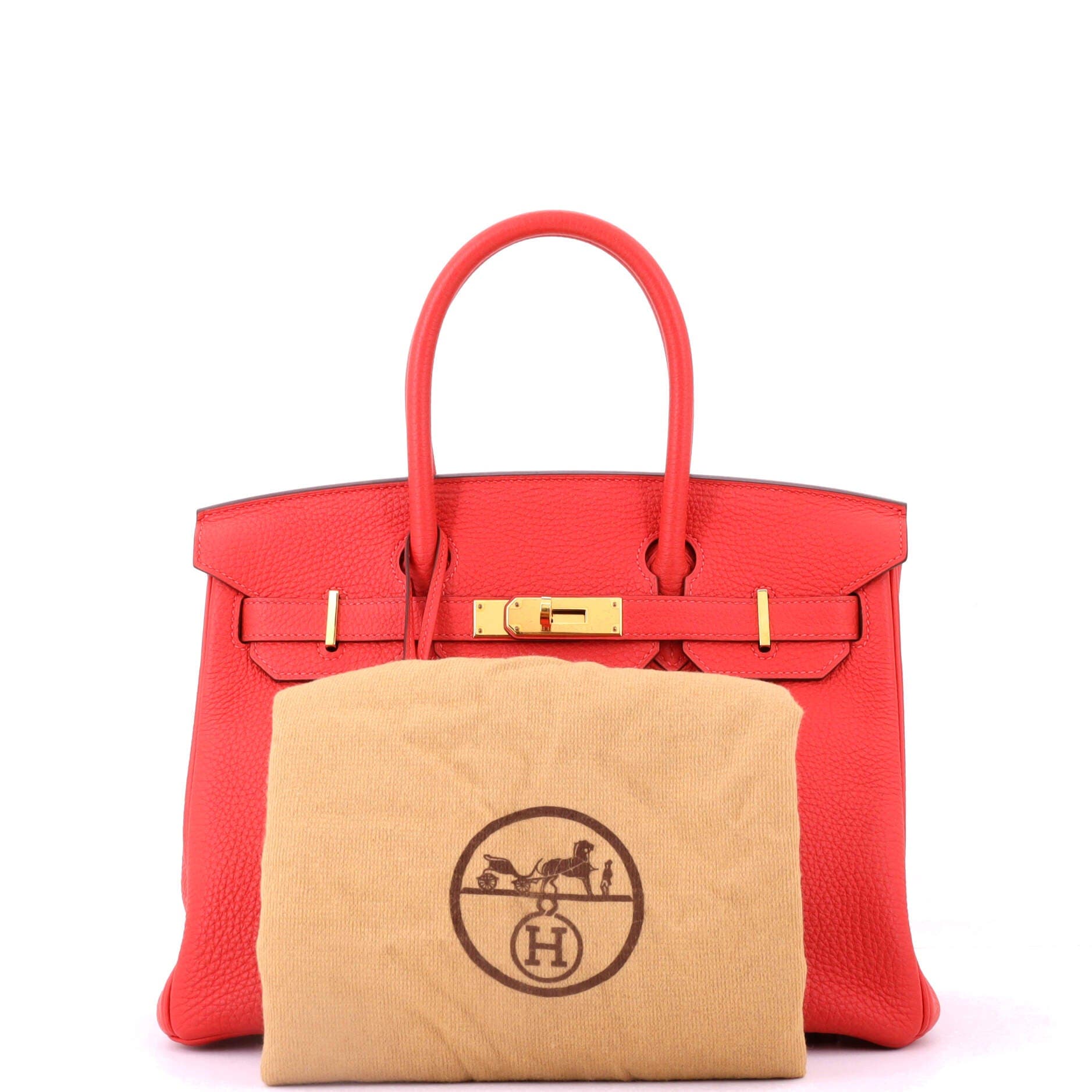 Pre-Owned Hermes Birkin Handbag Red Togo with Gold Hardware 30, Alternate, color, Vermillon