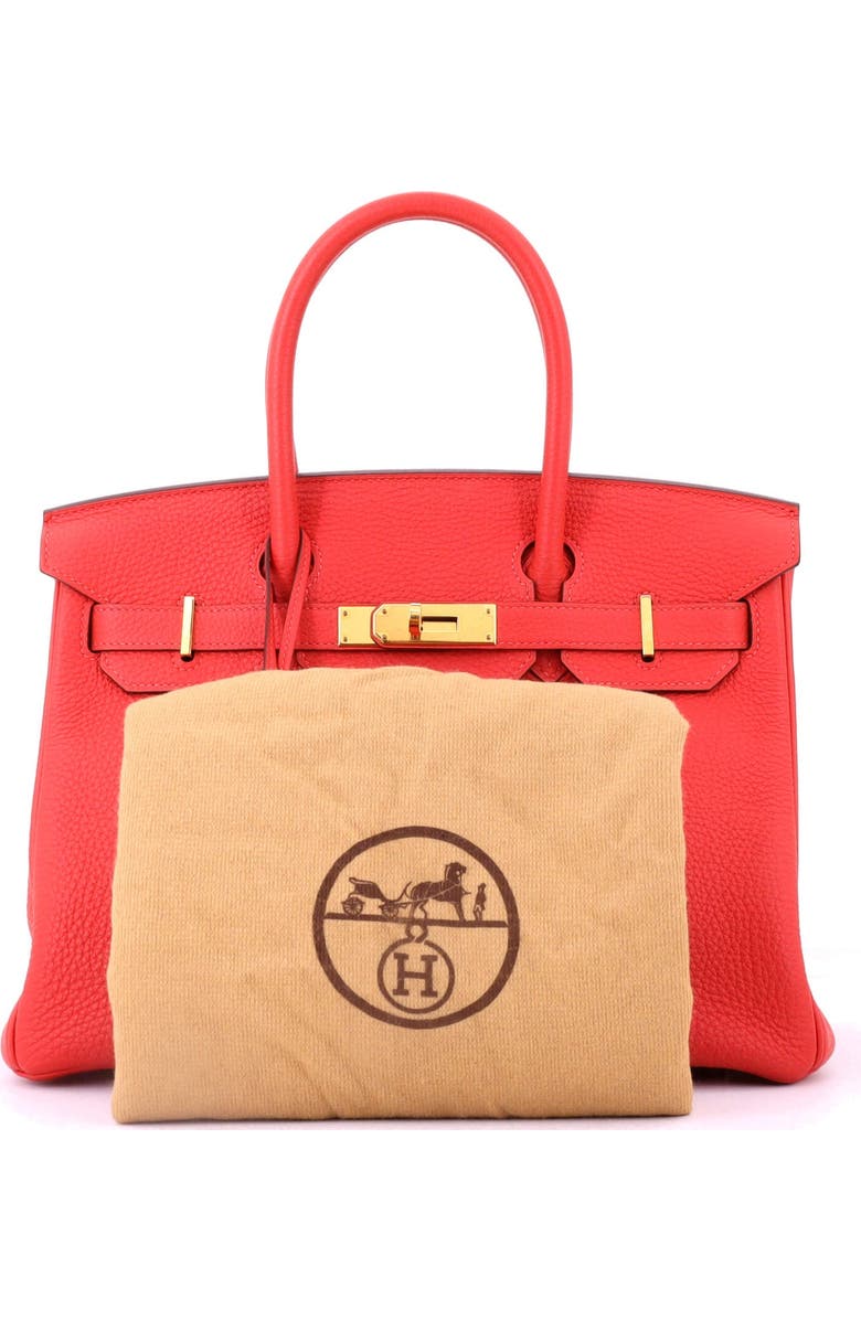 Pre-Owned Hermes Birkin Handbag Red Togo with Gold Hardware 30, Alternate, color, Vermillon