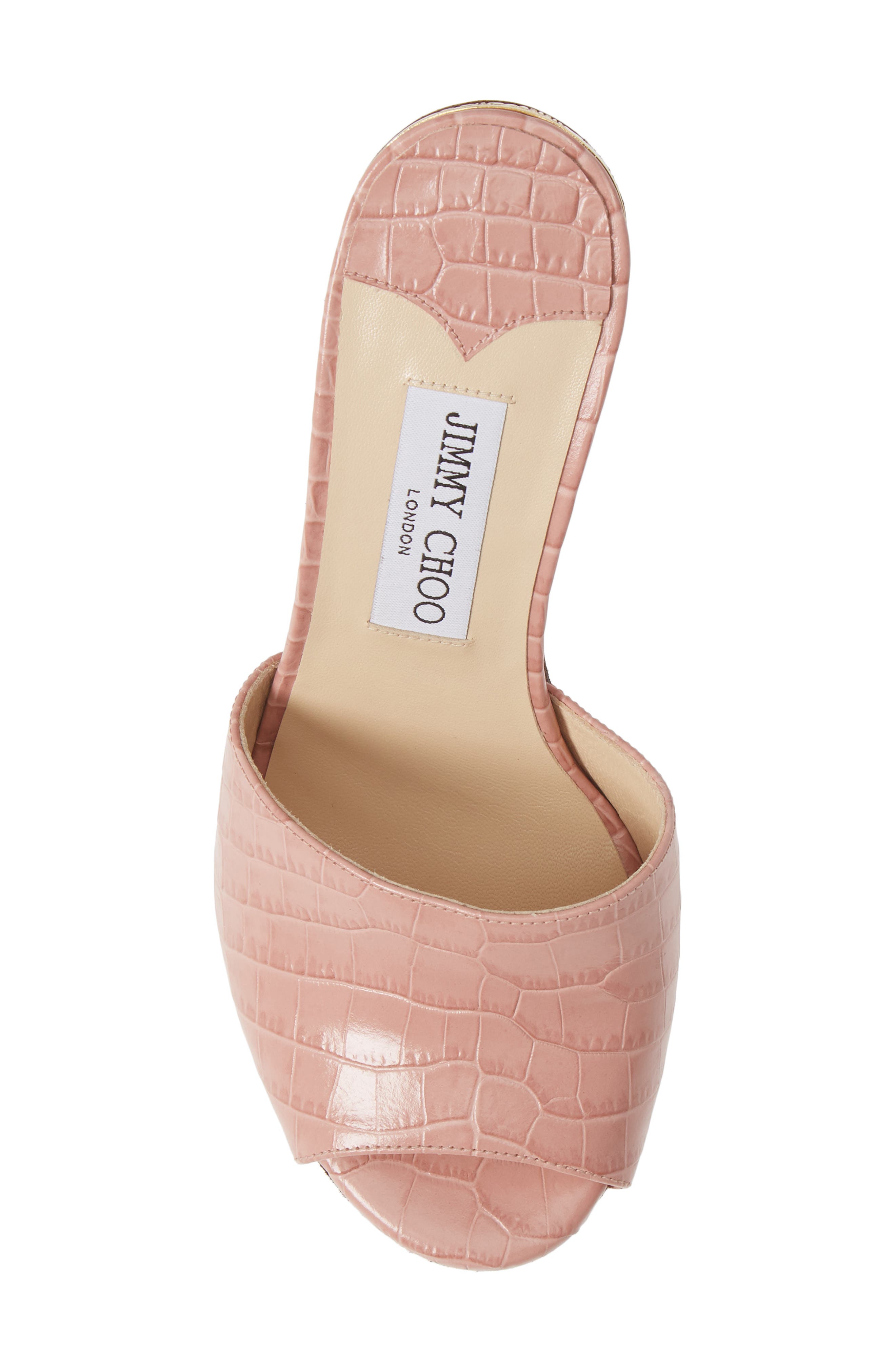 Deedee Croc Embossed Wedge Sandal, Alternate, color, BLUSH