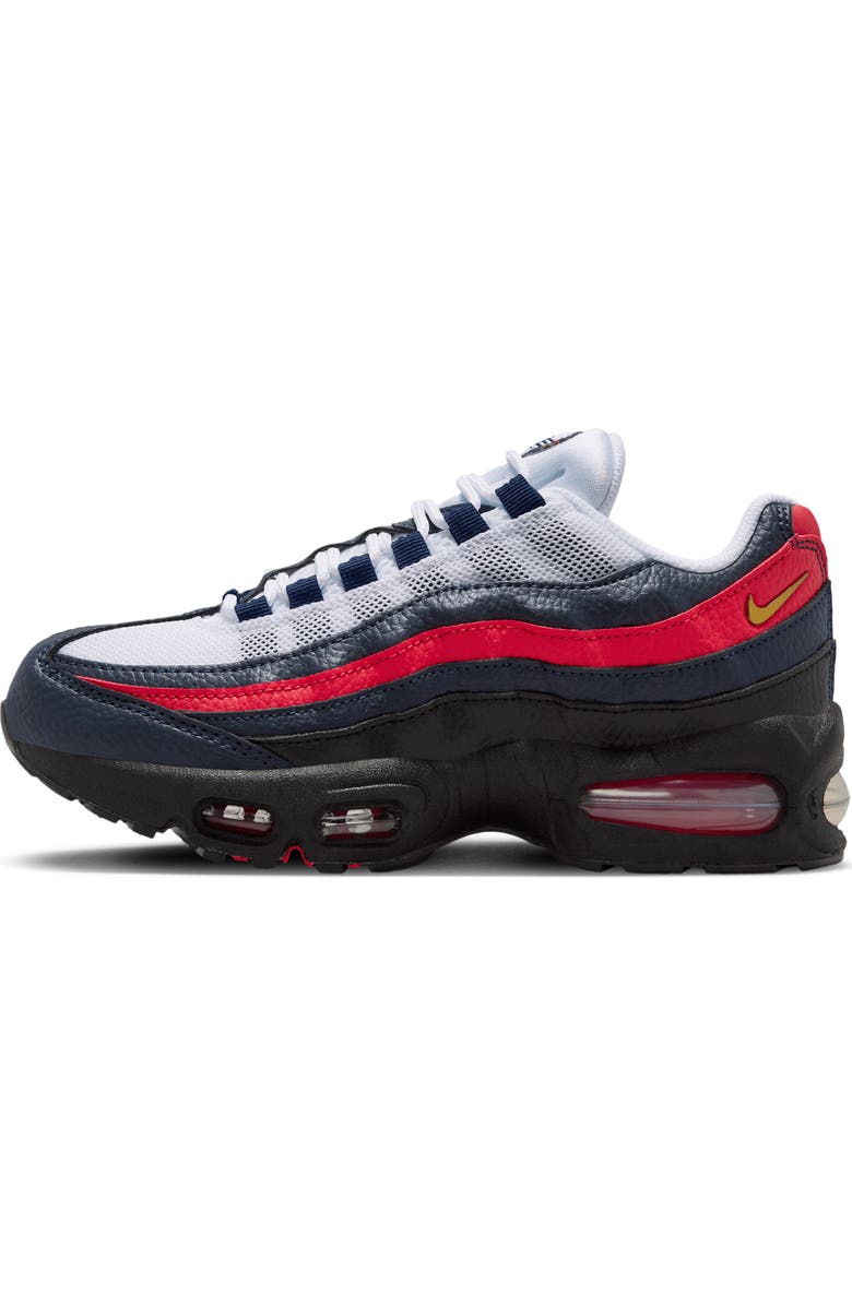 Nike Kids' Air Max 95 SE Sneaker, Alternate, color, Obsidian/ Red/ White/ Gold