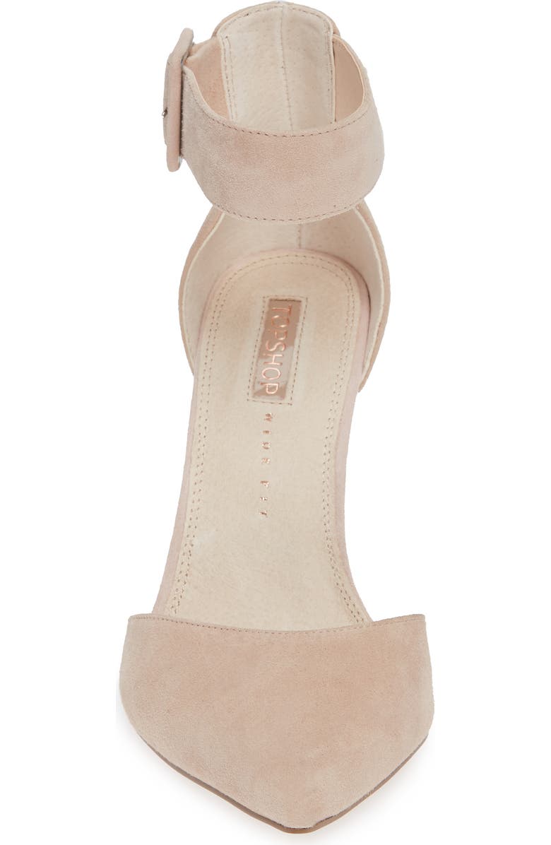 Topshop Grace Ankle Strap Pump, Alternate, color,