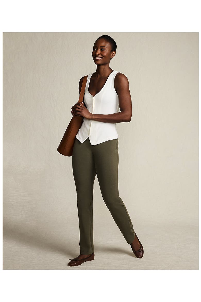Starfish Mid Rise Slim Leg Pants, Alternate, color, Forest Moss