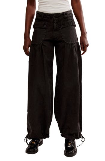 FREE PEOPLE FREE PEOPLE LOTUS DRAWSTRING WIDE LEG JEANS