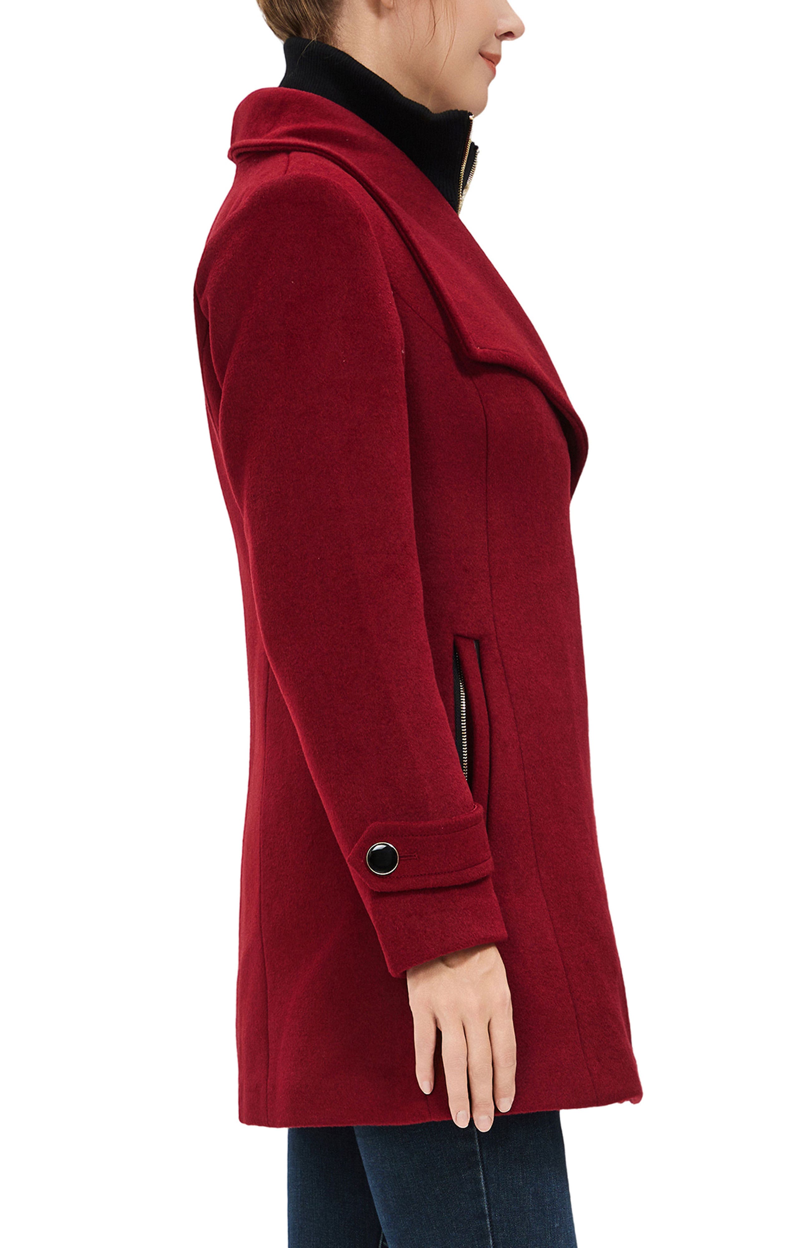 Women's Kinsley Wool Blend Zip Front Walking Coat - image 4