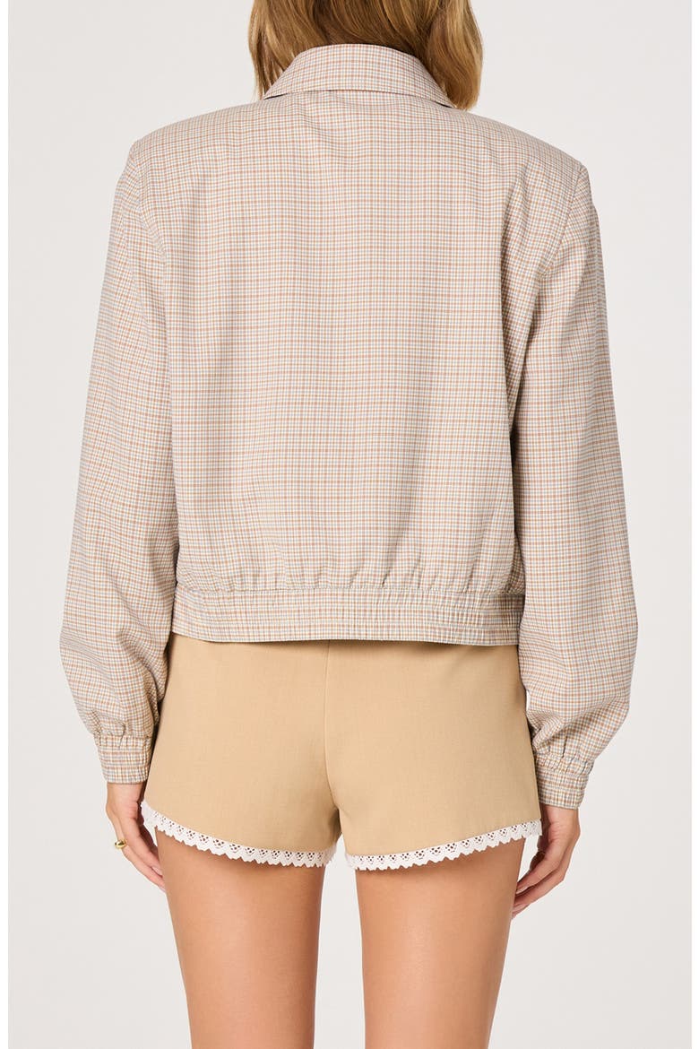 Reid Check Stretch Zip Jacket, Alternate, color, BROWN BLUE PLAID