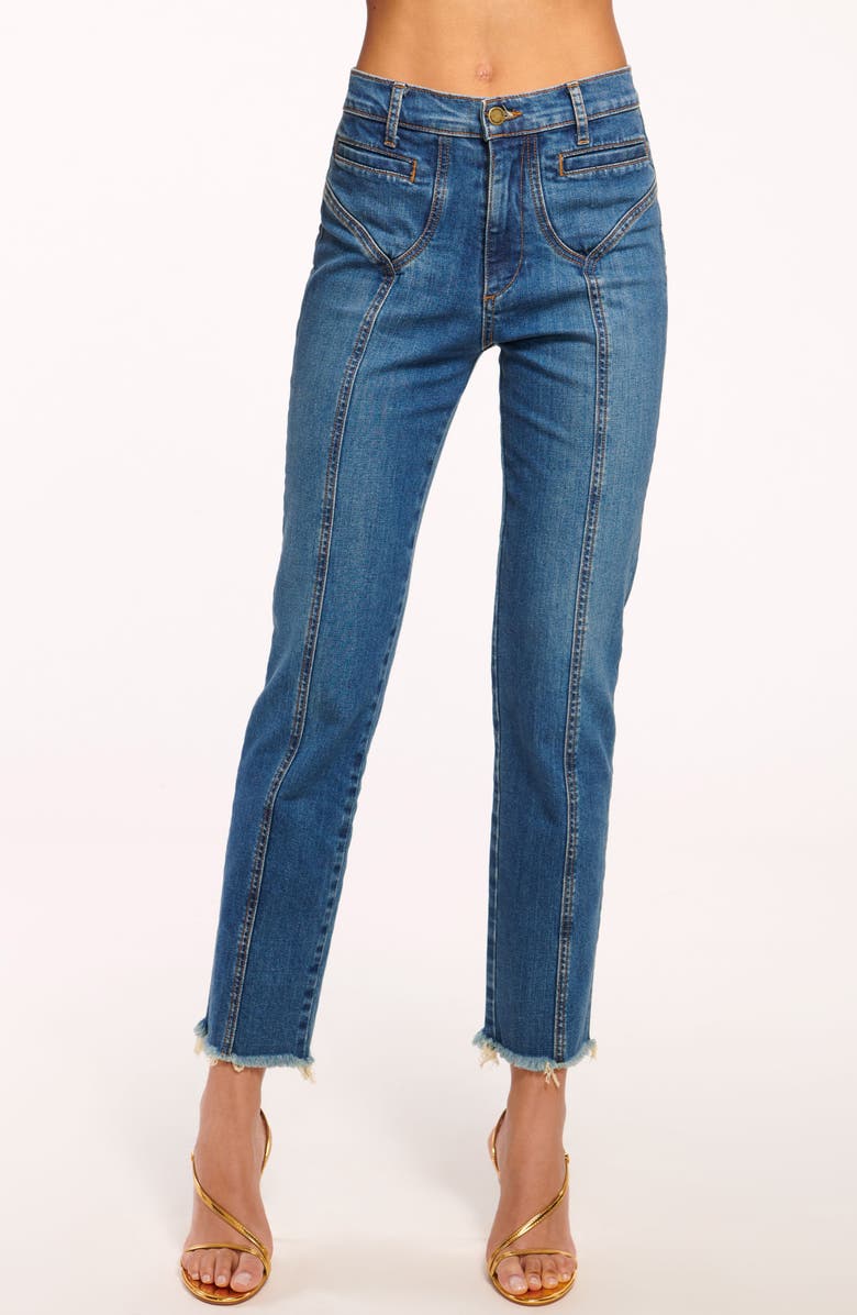 Ramy Brook Zayne Raw Hem Crop Jeans, Alternate, color,